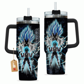 Vegeta Super Saiyan Blue Dragon Ball Anime Custom   Quencher 30oz or 40oz Stainless Steel Tumbler With Handle HG