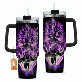 Vegeta Ultra Ego Dragon Ball Anime Custom   Quencher 30oz or 40oz Stainless Steel Tumbler With Handle HG