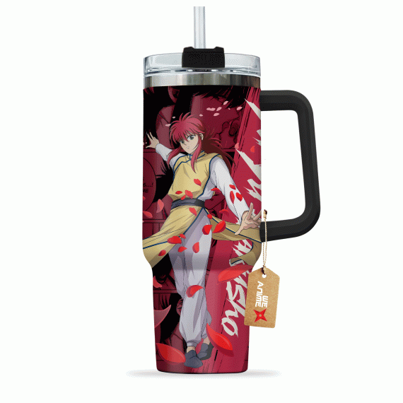 Yoko Kurama Yu Yu Hakusho Anime Custom 30oz or 40oz Quencher Stainless Steel Tumbler With Handle, Best Gift Idea NVA