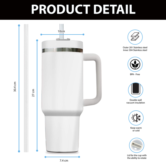 Sleep Token Blue  White Text Tumbler 30oz or 40 Oz Tumbler Tumbler Gift HG Tumbler With handle